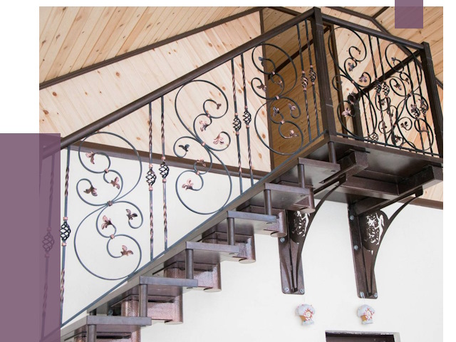 Кованые лестницы в Вичуге от 79240 руб. под ключ