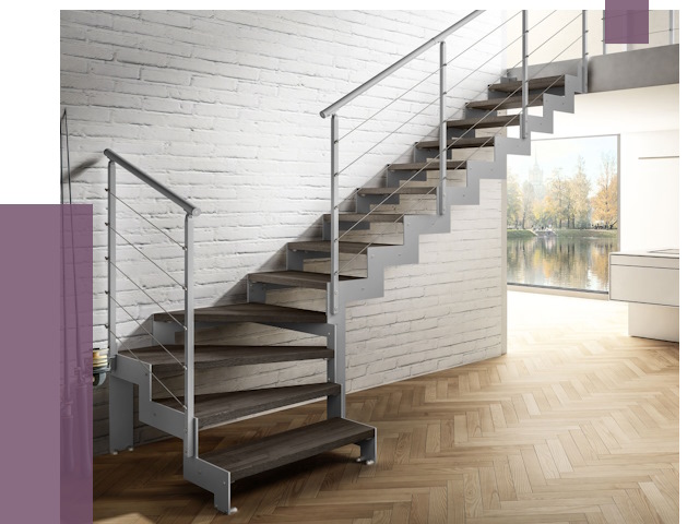 Г-образные лестницы под ключ в Вичуге от 36826 руб. | ПРОЛЁТ-Вчг