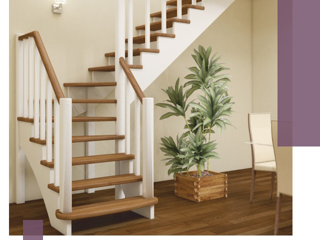 Г-образные лестницы под ключ в Вичуге — изготовление и монтаж