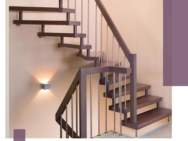 Изготовление лестниц на больцах в Вичуге под ключ