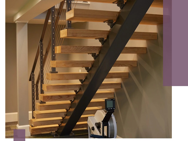 Лестницы на монокосоурах под ключ в Вичуге - изготовление и монтаж