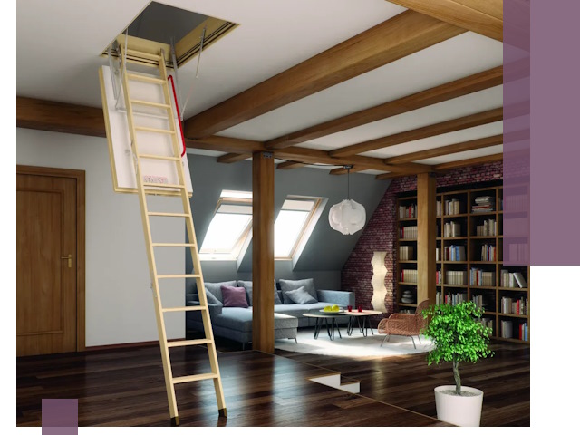 Чердачные лестницы под ключ в Вичуге: изготовление и монтаж