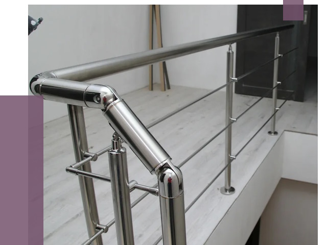 Перила из нержавеющей стали в Вичуге от 8940 руб. под ключ | ПРОЛЁТ-Вчг