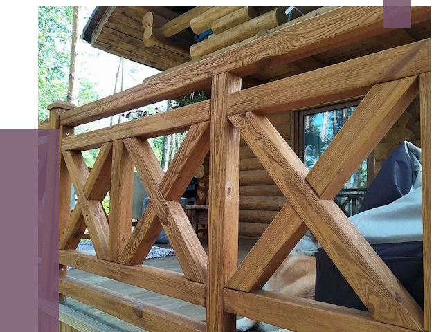 Деревянные перила под ключ в Вичуге от 7619 руб. 