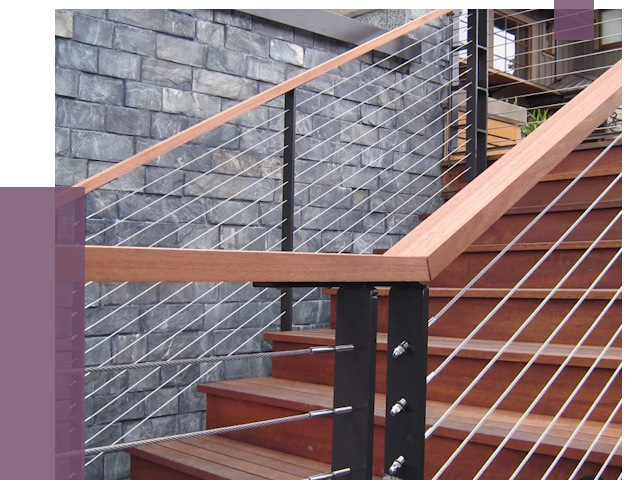 Тросовые перила под ключ в Вичуге от 7721 руб.