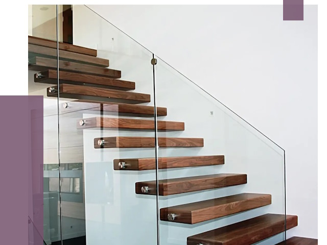 Стеклянные перила для лестницы в Вичуге от 14731 руб.