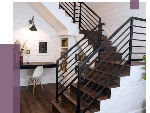 Перила для лестницы в доме в Вичуге от 7365 руб. — ПРОЛЁТ-Вчг