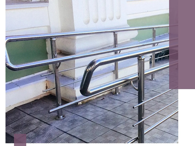 Ограждения пандусов из металла и нержавейки в Вичуге