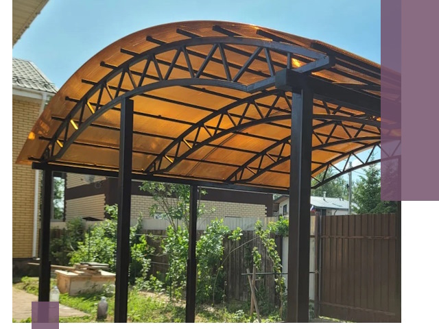 Изготовление навесов под ключ в Вичуге из качественных материалов