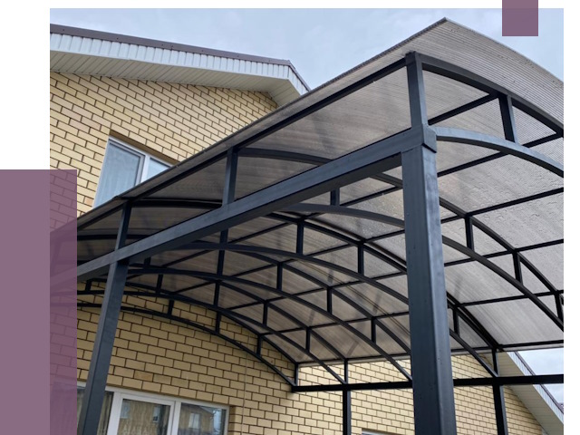 Монтаж козырьков в Вичуге от 11429 руб. | ПРОЛЁТ-Вчг