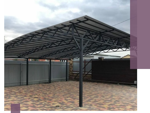 Недорогие навесы под ключ в Вичуге — изготовление и монтаж