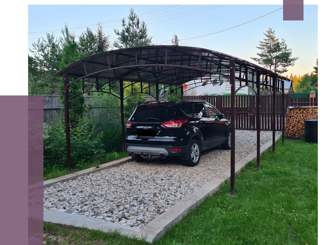Навесы для автомобиля в Вичуге от 13054 руб.  | ПРОЛЁТ-Вчг