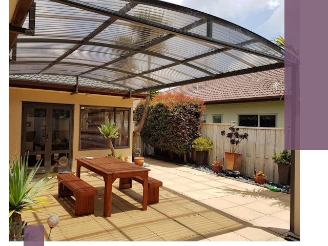 Навесы во двор под ключ в Вичуге — изготовление и монтаж