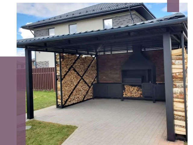 Навесы для барбекю в Вичуге от 12648 руб. под ключ | ПРОЛЁТ-Вчг