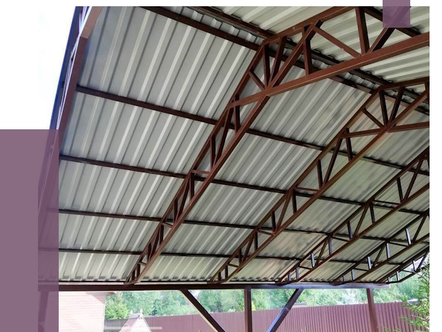 Навесы из профнастила в Вичуге от 7314 руб. | ПРОЛЁТ-Вчг