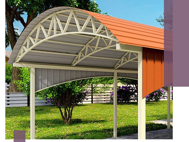 Навесы из профнастила под ключ в Вичуге — установка и монтаж