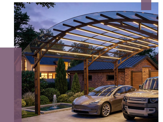 Металлические навесы в Вичуге от 12597 руб. под ключ — ПРОЛЁТ-Вчг