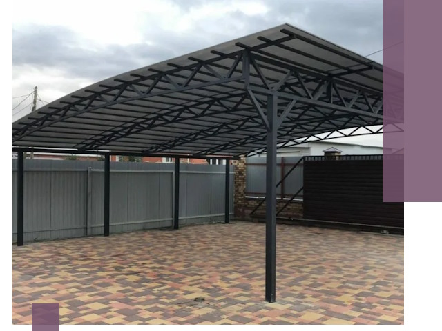 Металлические навесы под ключ в Вичуге — изготовление и монтаж