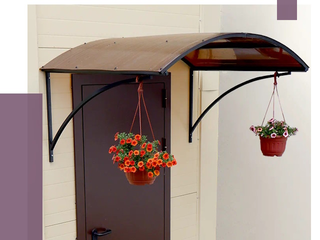 Козырьки над входом в Вичуге от 14731 руб.  | ПРОЛЁТ-Вчг