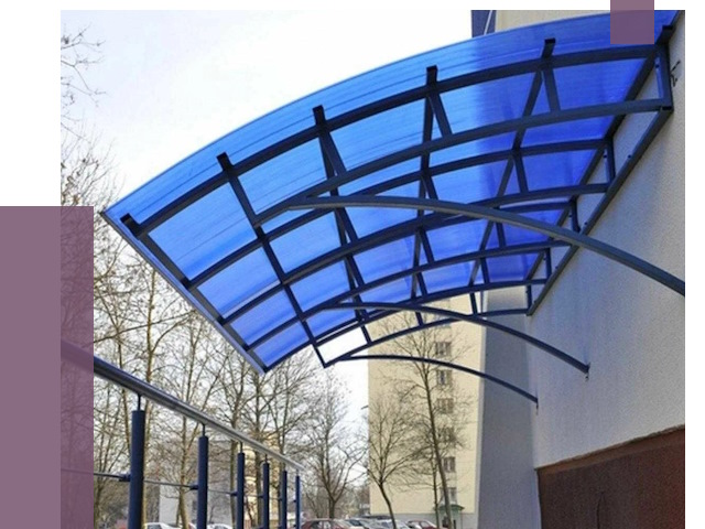 Козырьки из поликарбоната в Вичуге от 4267 руб. под ключ | ПРОЛЁТ-Вчг