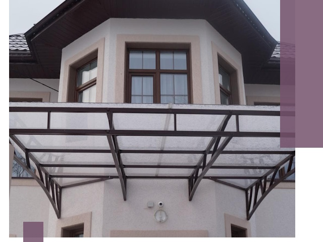 Козырьки из поликарбоната под ключ в Вичуге