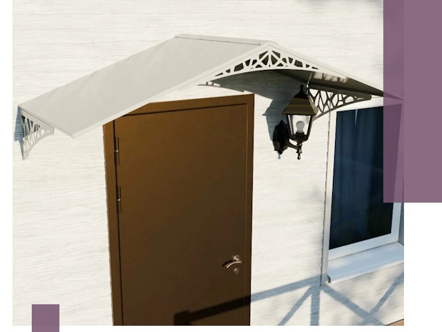 Металлические козырьки на входы и террасы в Вичуге