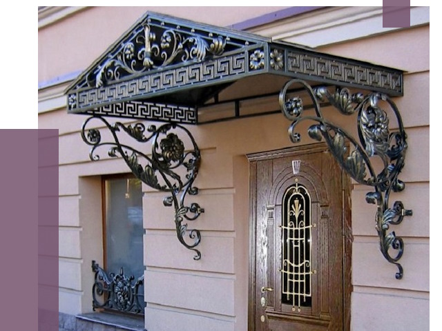 Кованые козырьки в Вичуге под ключ от 12648 руб. — ПРОЛЁТ