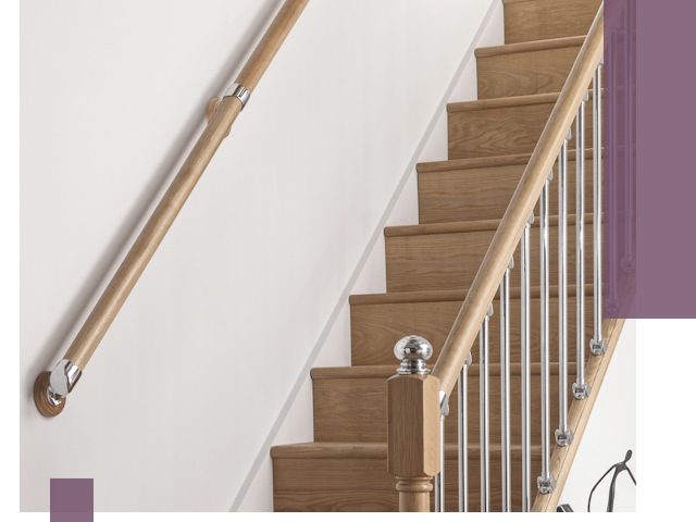 Пристенные поручни из стали и нержавейки под монтаж в Вичуге